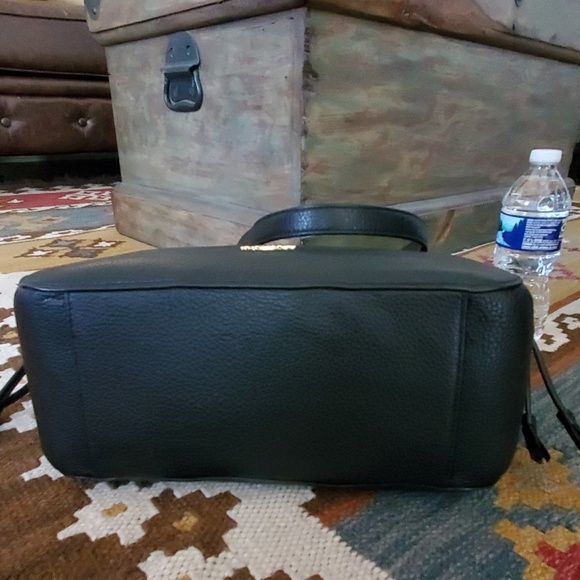 COACH ELLE Chain Tote Bag Black Pebble Leather - Picture 4 of 8